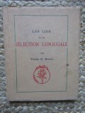 LES LOIS DE LA SELECTION CONJUGALE - VICTOR G. ROCINE