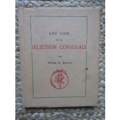 LES LOIS DE LA SELECTION CONJUGALE - VICTOR G. ROCINE