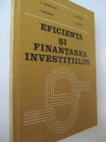 Eficienta si finantarea investitiilor - I. Cistelecan , A. Nicolae