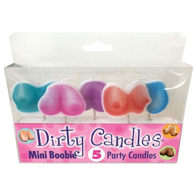 Set 5 Lumanari Dirty Candles Mini Boobie, Mix Culori foto