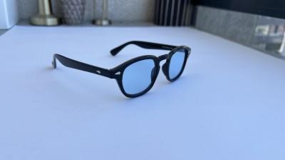 Ochelari de soare Moscot Lemtosh - Johnny Depp Style - Lentile albastre foto