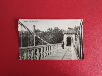 CARTE POSTALA - RPR - CRAIOVA - VEDERE DIN PARC foto