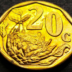 Moneda 20 CENTI - AFRICA de SUD, anul 2008 *cod 541 B = ISewula Afrika A.UNC