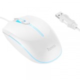 Mouse Gaming Wired USB HOCO GM37, RGB, 2400DPI, Alb