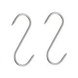 Set 2 Carlige Afumatoare Carne Inox IdeallStore, 17cm, Macelarie, Argintiu, Rezistente, Suport Preparate