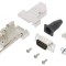 Conector D-Sub 9-Pin tată unghi 45&deg; pentru cablu Gold Flash