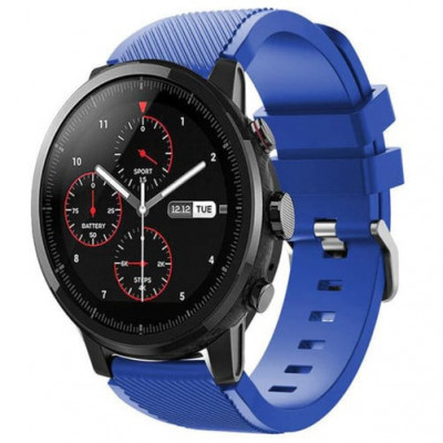 Curea ceas Smartwatch Samsung Galaxy Watch 46mm, Samsung Watch Gear S3, iUni 22 mm Silicon Blue foto