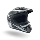 Casca motocross/atv copii XTR 125, culoare negru/alb, marime YM, 53-54cm Cod Produs: MX_NEW XTR125-969