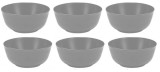 Set 6 boluri pentru servire, Negru mat, Ceramica, 14 cm