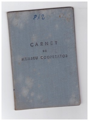 Carnet de membru cooperator, 1960 foto