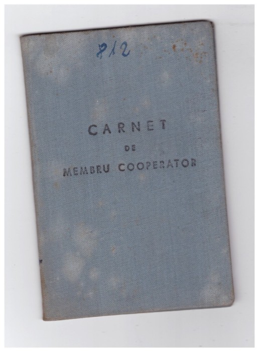 Carnet de membru cooperator, 1960