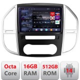 Navigatie Android Mercedes Vito W447 2016+ QLED 2K, 16GB RAM, 512GB