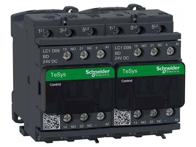 Contactor Reversibil 3 Poli 24VDC 9A TeSys D