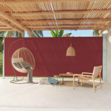 Copertina laterala retractabila de terasa, rosu, 220x600 cm GartenMobel Dekor, vidaXL