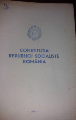 CONSTITUTIA REPUBLICII SOCIALISTE ROMANIA foto