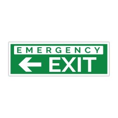 Indicator evacuare Emergency Exit st&amp;acirc;nga foto