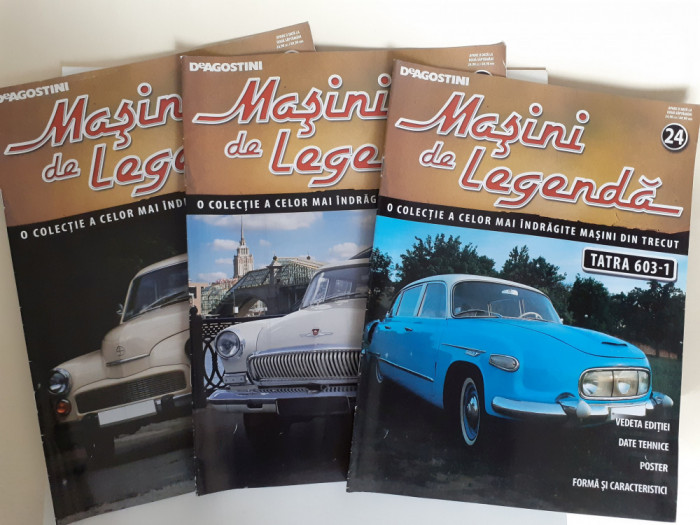 GRATUIT Trei reviste Masini de legenda nr 23, 24, 25 Tatra Volga Warszawa SET1H