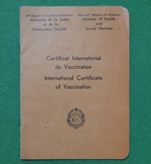 Carnet international de vaccinare perioada rpr foto