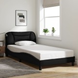 VidaXL Cadru de pat fără saltea, negru, 100x200 cm, textil
