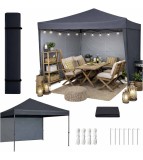 Pavilion gradina pliabil LUARO 3x3 m negru