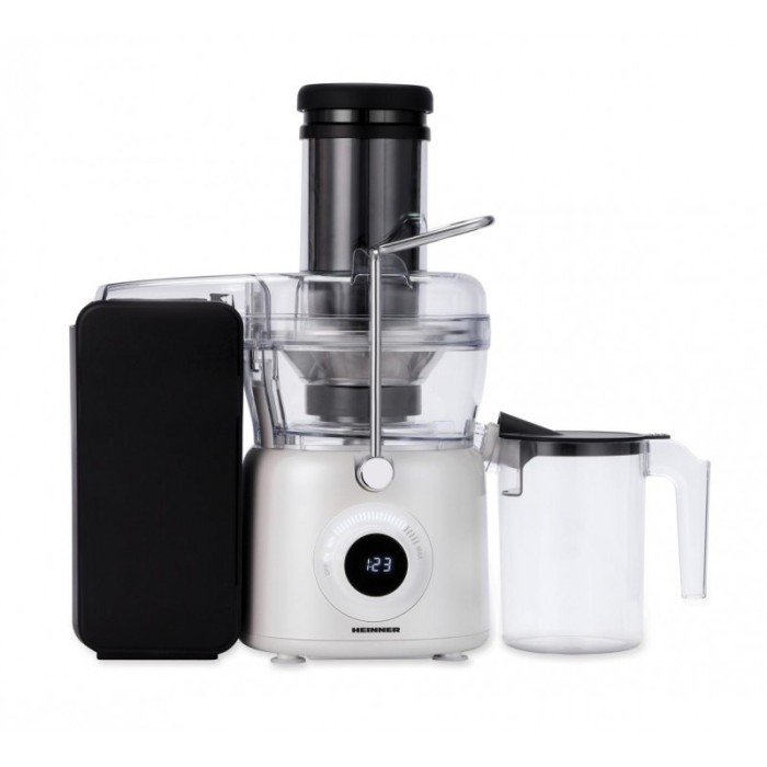 Storcator de fructe Heinner Pearlwhite, 1000 W, motor DC, recipient pulpa 1L, filtru inox