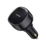 INCARCATOR auto Baseus Enjoyment Pro, 1 x USB Type-C cablu retractabil, 1 x USB , total output 60W, pt. bricheta auto, negru &quot;C00057800111-00&quot; (timbru