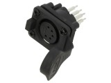 Conector XLR 5 pini AMPHENOL AXS5FP2V IP65 soclu mamă 7,5A 133V THT