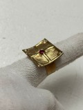 INEL AUR 14K + RUBIN = 0.25ct - Facut Manual - Grecia - 8.85g. - Unicat !