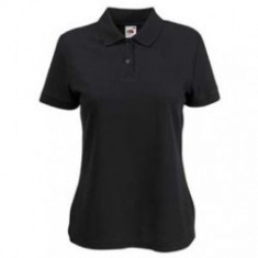 Tricou polo FRUIT OF THE LOOM Lady Black foto