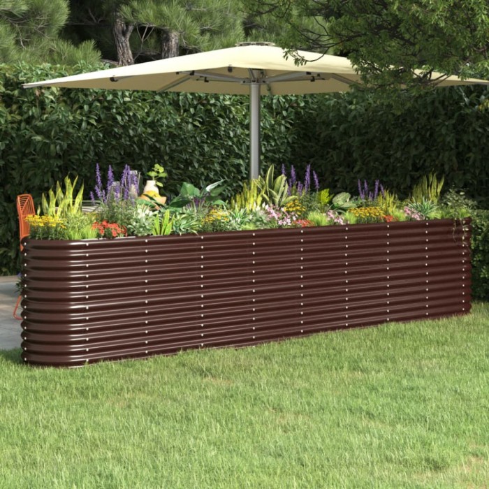 vidaXL Strat &icirc;nălțat grădină 332x40x68 cm oțel vopsit electrostatic