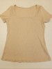 Tricou cu maneca scurta pentru femei, bej, L - OUTLET