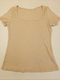 Cumpara ieftin Tricou cu maneca scurta pentru femei, bej, L - OUTLET