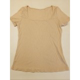 Tricou cu maneca scurta pentru femei, bej, L - OUTLET