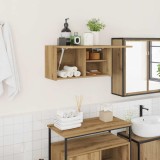 vidaXL Dulap perete baie stejar artizanal, 60x25x30 cm, lemn prelucrat
