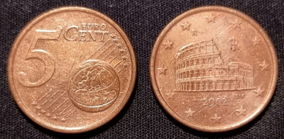 5 euro cent Italia - 2002 foto