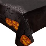 Față de Masă Halloween, Happy Halloween, Plastic, Negru, 180x120cm, 1 Bucată, Oem