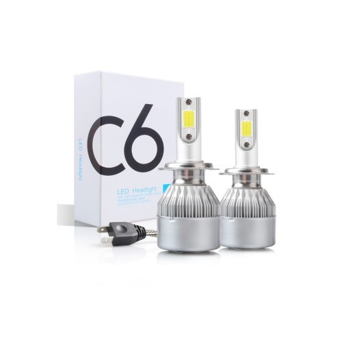 Set becuri LED H7 18W 3500 lumeni 6000K 12&ndash;24V Cod: C6-H7