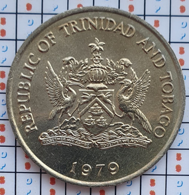 Trinidad &amp;amp; Tobago 1 dollar 1979 UNC - FAO - km 38 - A020 foto