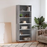 VidaXL Dulap &icirc;nalt, gri sonoma, 69,5x32,5x180 cm, lemn compozit