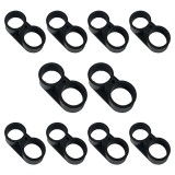Cumpara ieftin Set 10 x Colier din plastic dublu pentru teava picurare, negru, NR-7458, 16 mm