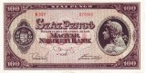 Bancnota Ungaria 100 Pengo 1945, P-111, Seria 075849