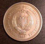 Moneda Albania - 5 Leke 1987 - Durres - Rara