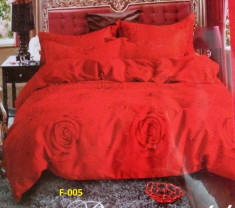Lenjerii de pat pentru 2 persoane ,, Azur&amp;#039;&amp;#039;, 6 PIESE , finet gros 100% foto