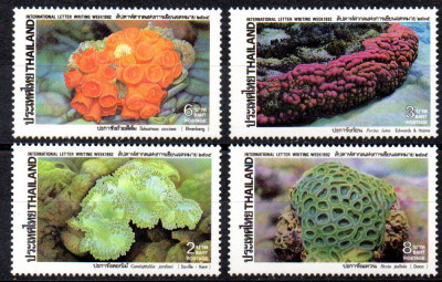 THAILANDA 1992, Corali, serie neuzata, MNH foto