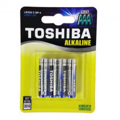 Baterie Toshiba Alkaline AAA R3 1,5V alcalina set 4 buc.