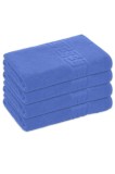 Cumpara ieftin Set 4 Prosoape Baie Lux Bumbac 100% Albastru 550 GSM- 70x130 Cm