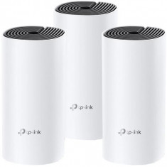 Sistem Wireless Mesh TP-Link Deco M4, Gigabit, Dual Band, 1200 Mbps, Antene interne, 3 Pack (Alb)