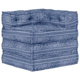 Cumpara ieftin Fotoliu puf modular, indigo, material textil
