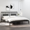 VidaXL Cadru de pat, gri, 200x200 cm, lemn masiv de pin 3104085