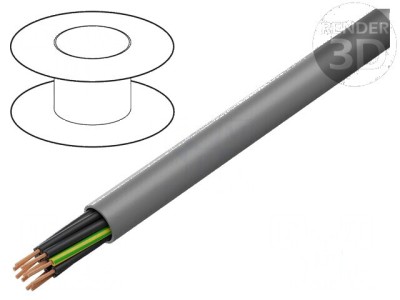 Cablu BiT 500 4G0,75mm2 neecranat 300V 500V Cu litat gri foto